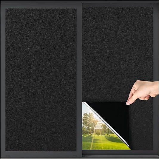 Window Film - Blackout Window Film - Blackout Window Film - Sun Protection - Anti-Peep - Adhesive Window Film V1188-NK-BOL-472