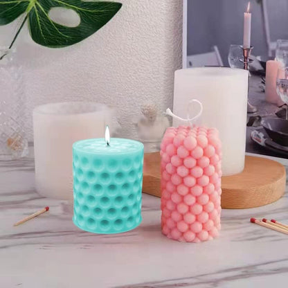 4 pieces - Candle mold - molds - candle mold - candle molds silicone - silicone molds - white - Cylindrical V1188-NK-BOL-48