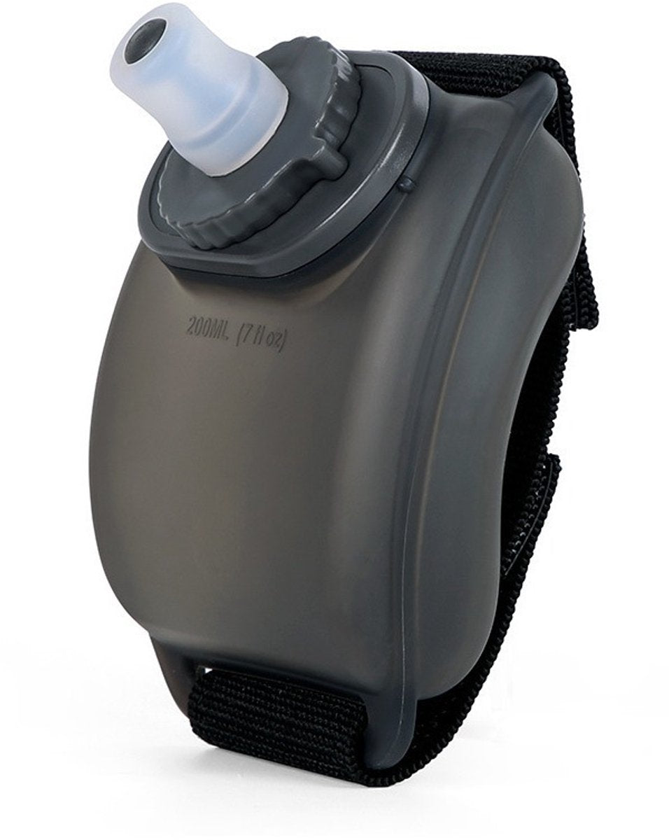 Wrist water bottle, sports cup, 200ml, silicone, hands-free, black V1188-NK-BOL-481