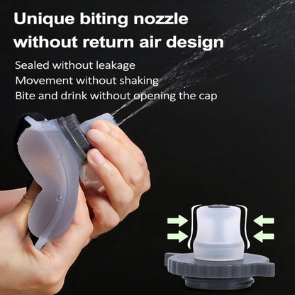 Wrist water bottle, sports cup, 200ml, silicone, hands-free, black V1188-NK-BOL-481