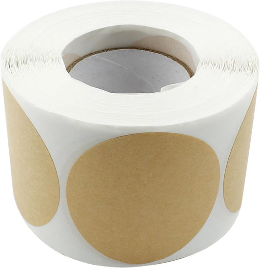 500 Pieces - Labels - Stickers - Round Stickers - Sealing Sticker - Sealing Seal - Food Labels - 5cm - Yellow V1188-NK-BOL-482