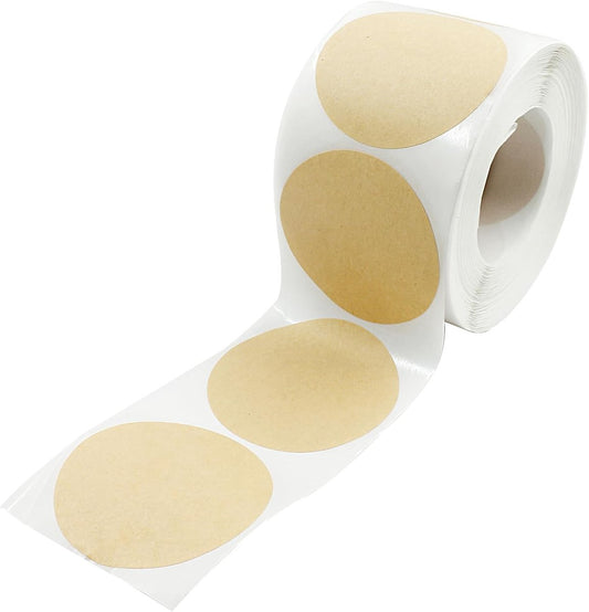 500 Pieces - Labels - Stickers - Round Stickers - Sealing Sticker - Sealing Seal - Food Labels - 5cm - Yellow V1188-NK-BOL-482
