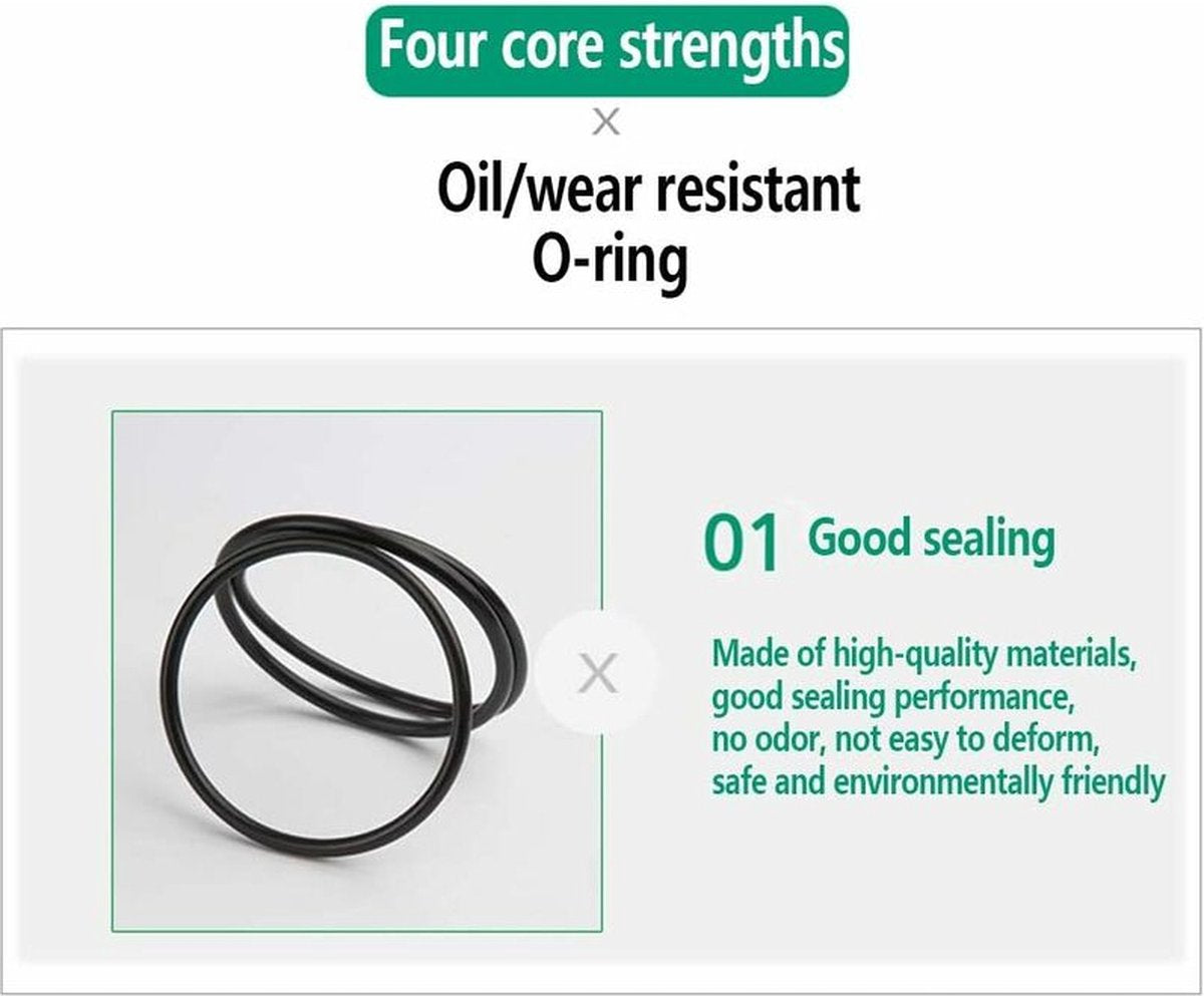 O-rings rubber rings - 225 pieces - 18 sizes - 6x2mm - with assortment box V1188-NK-BOL-494