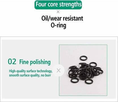 O-rings rubber rings - 225 pieces - 18 sizes - 6x2mm - with assortment box V1188-NK-BOL-494
