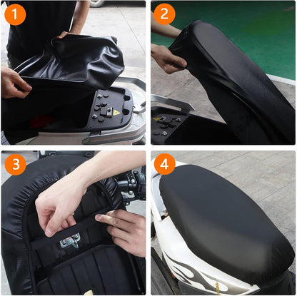 Seat cover for electric vehicles and motorcycles - Waterproof - Scratch-resistant - PU - 60*80 cm - Black V1188-NK-BOL-50