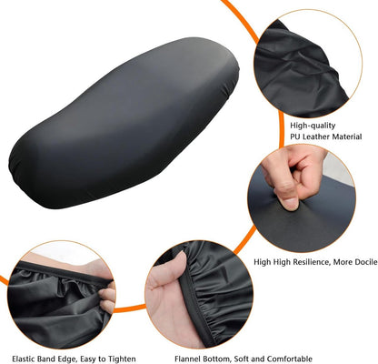 Seat cover for electric vehicles and motorcycles - Waterproof - Scratch-resistant - PU - 60*80 cm - Black V1188-NK-BOL-50