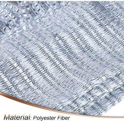Fly screen curtain - Door curtain - Glitter mosquito net - Anti-fly door curtain - 100 x 200 cm - With silver V1188-NK-BOL-502