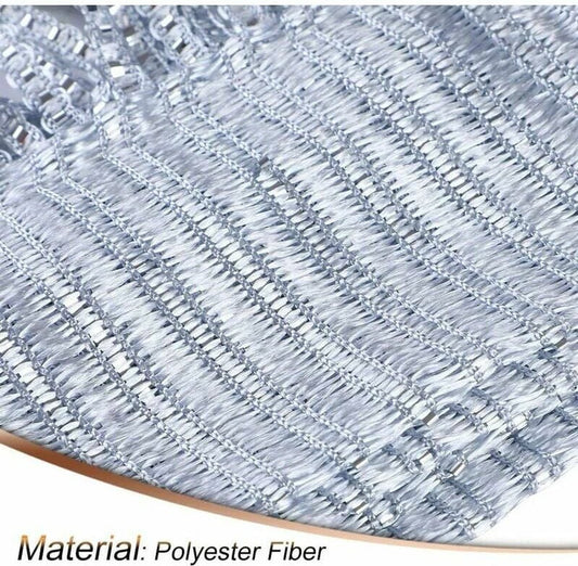 Fly screen curtain - Door curtain - Glitter mosquito net - Anti-fly door curtain - 100 x 200 cm - With silver V1188-NK-BOL-502