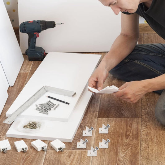120 Pieces - Wedges - Screw Fastener - Cabinet Installation Kit - Drawer Back Supports - Drawer Repair Kit V1188-NK-BOL-506