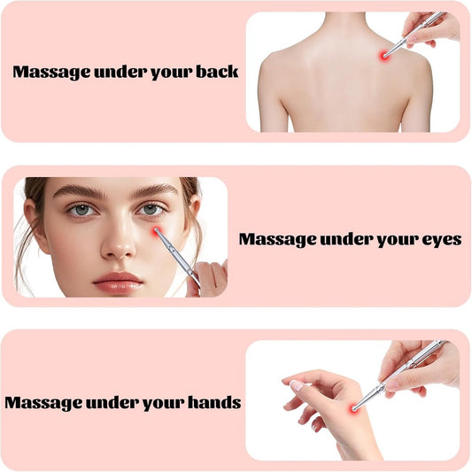 Pressure point pen - Trigger point acupressure pen - Stainless steel - Acupuncture rod - Meridian dredging V1188-NK-BOL-508