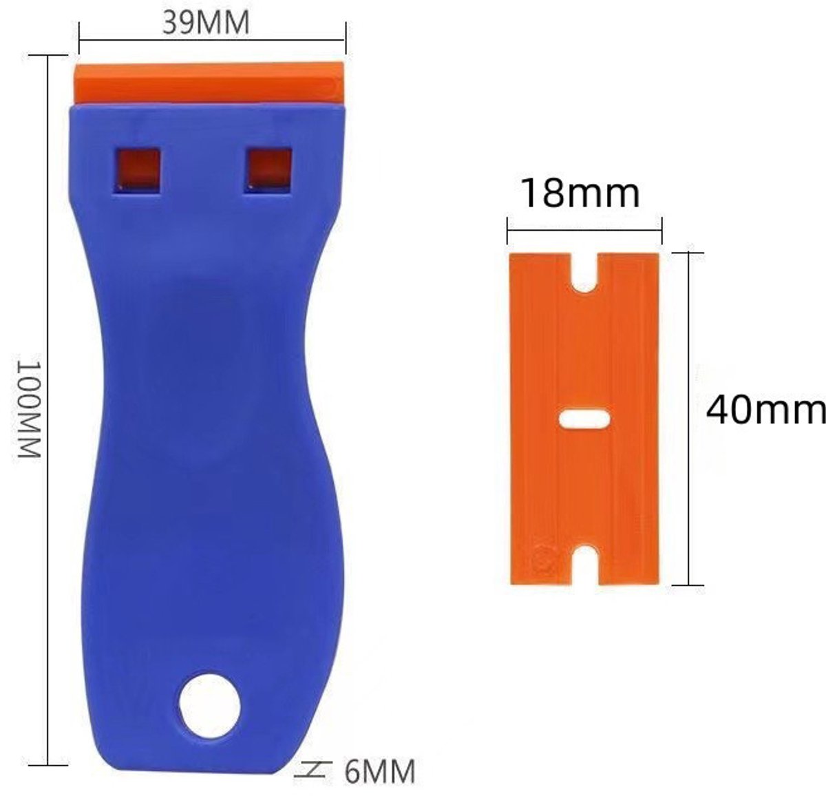 Cleaning Scraper - 4 Pieces (With 100 Blades) - Ceramic Hob Scraper/Car Film Scraper - Glass Scraper - Hob V1188-NK-BOL-522