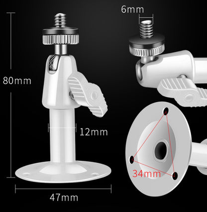 Metal Camera Bracket - 2 pieces - 360 degrees adjustable - Wall mounting - For security cameras - Indoor and V1188-NK-BOL-524