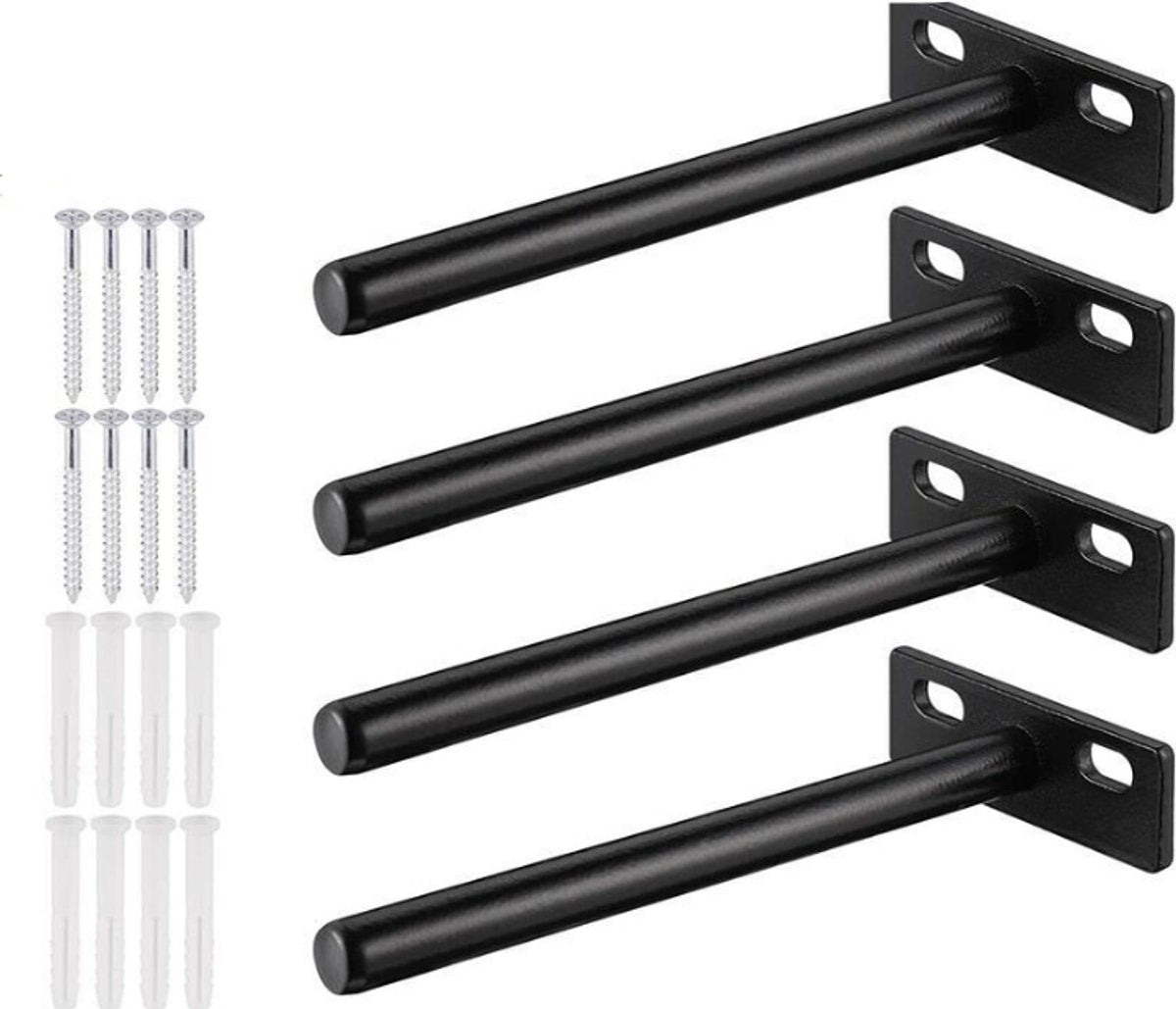 pieces - shelf brackets - 4 inch - shelf bracket - floating shelf support - brackets - floating shelf V1188-NK-BOL-526