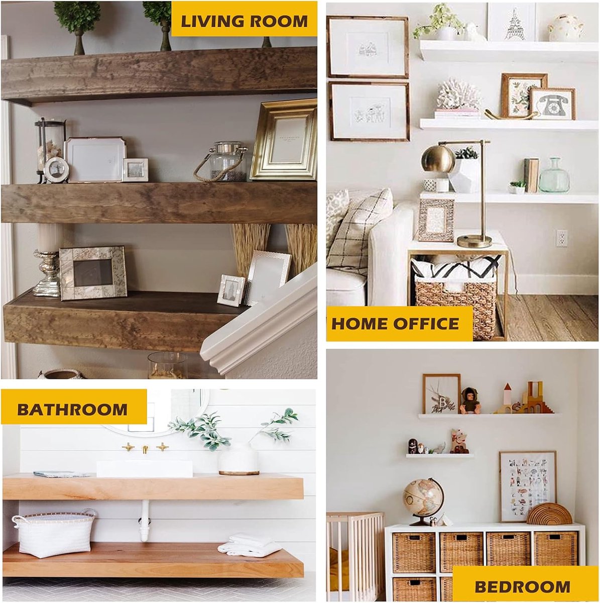 pieces - shelf brackets - 4 inch - shelf bracket - floating shelf support - brackets - floating shelf V1188-NK-BOL-526