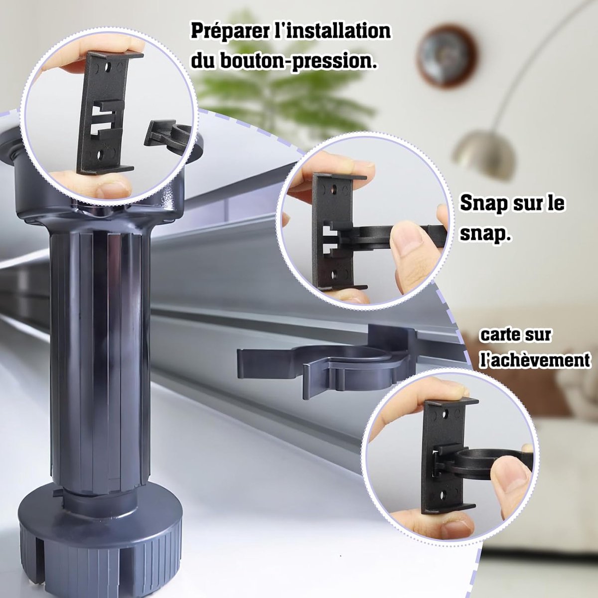 10 pieces - Skirting Clips - Kitchen Plinth Hooks - Kitchen Plinth Clips - for Kitchen Frames Fastening - V1188-NK-BOL-529