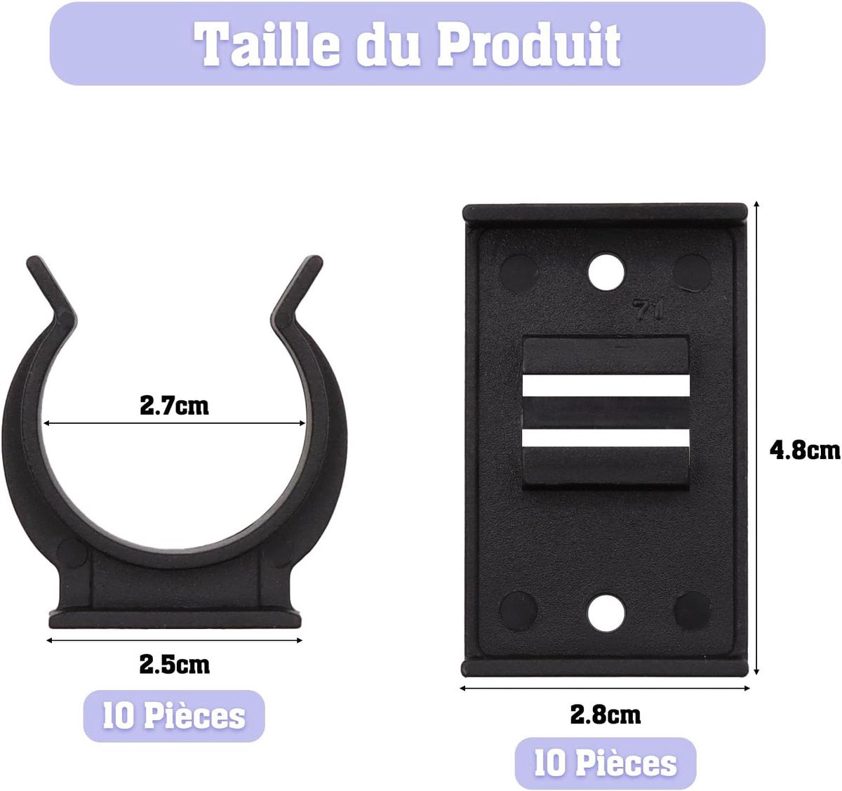 10 pieces - Skirting Clips - Kitchen Plinth Hooks - Kitchen Plinth Clips - for Kitchen Frames Fastening - V1188-NK-BOL-529