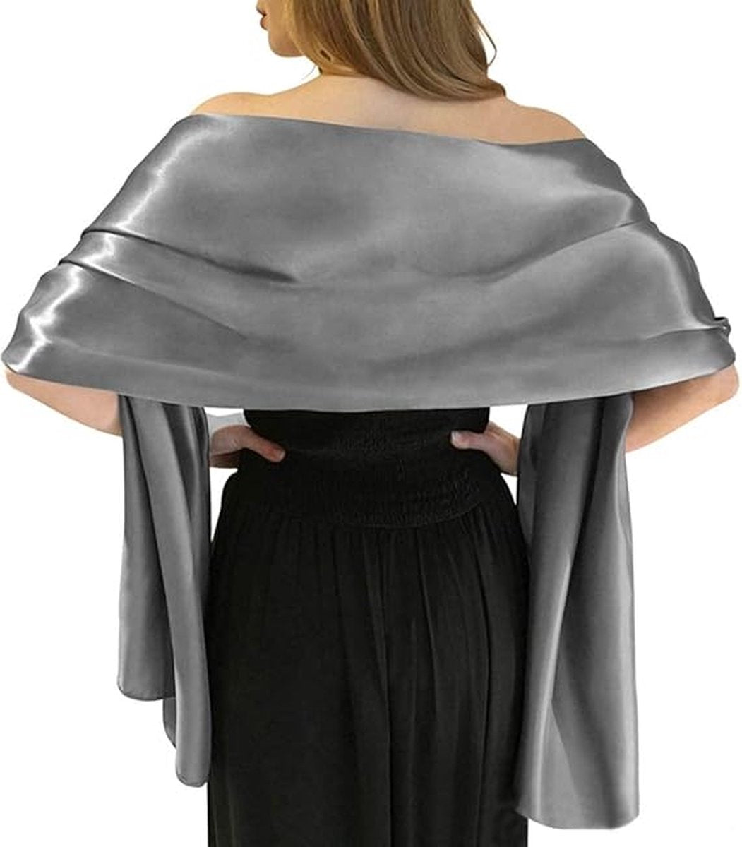 Shawl - Women's Scarf - Thin Wrap Scarf - Stole - Shawl - Silver Gray - 240*65cm - Shawls for Evening Dresses V1188-NK-BOL-530