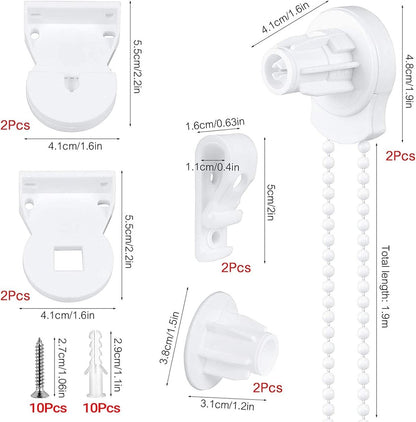 2 set - Roller blind system - roller blind fitting - bead chain - Curtain parts - window decoration V1188-NK-BOL-54