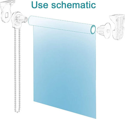 2 set - Roller blind system - roller blind fitting - bead chain - Curtain parts - window decoration V1188-NK-BOL-54