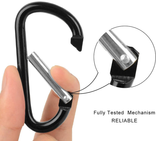 Light Pack Carabiners - 10 pieces - 4.5x56mm - Assorted Colors Random - Press - Carabiner - Carabiner - V1188-NK-BOL-55