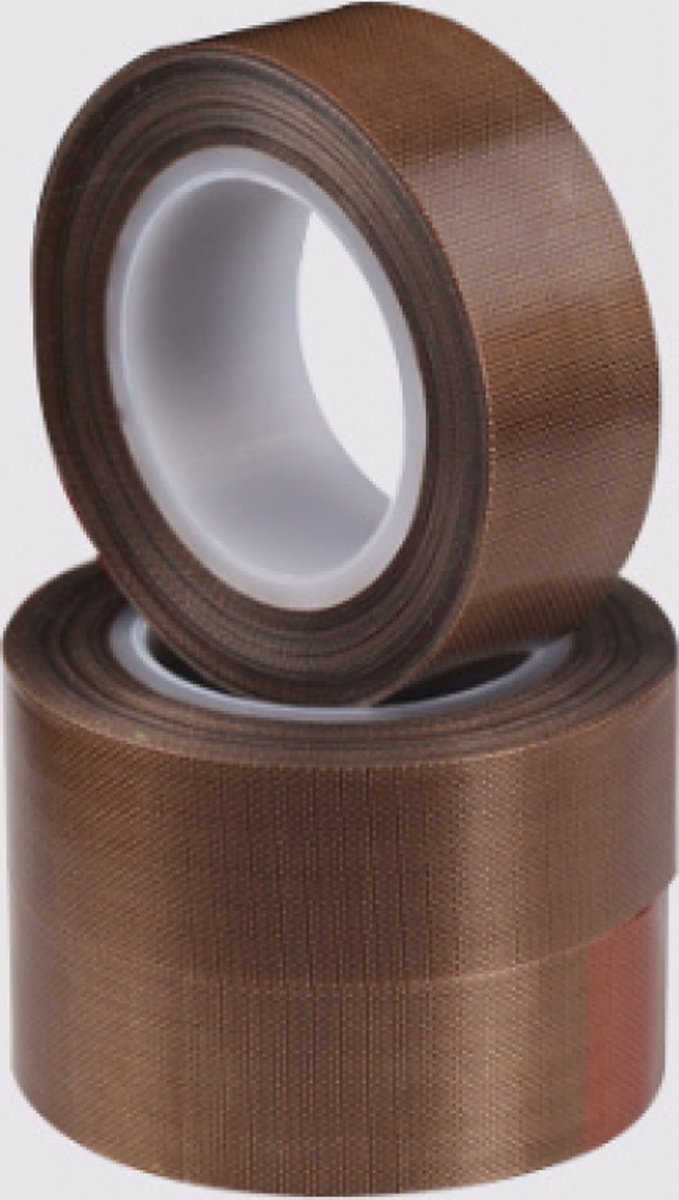 Heat Resistant Tape - Brown - Reliable Bond - Galvanized Silicone Insulating Tape - Teflon - 30mm*10m*0.18mm V1188-NK-BOL-557