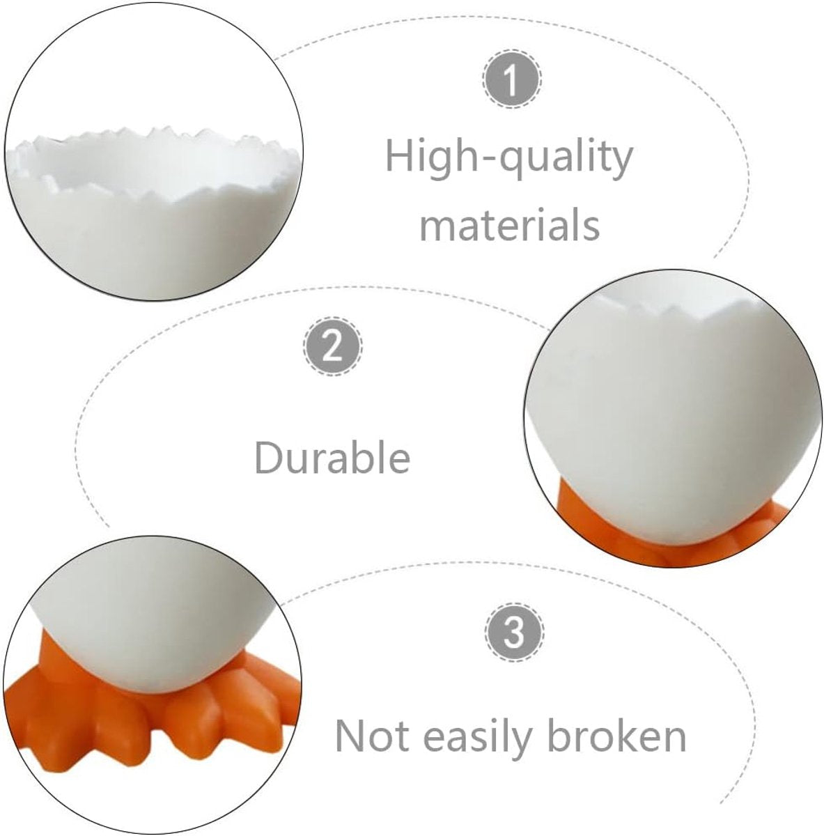 Egg Cups - 9 pieces - Egg Holder - Egg Rack - PP - Egg Cups - Table/Kitchen Items - Egg Storage - White V1188-NK-BOL-56