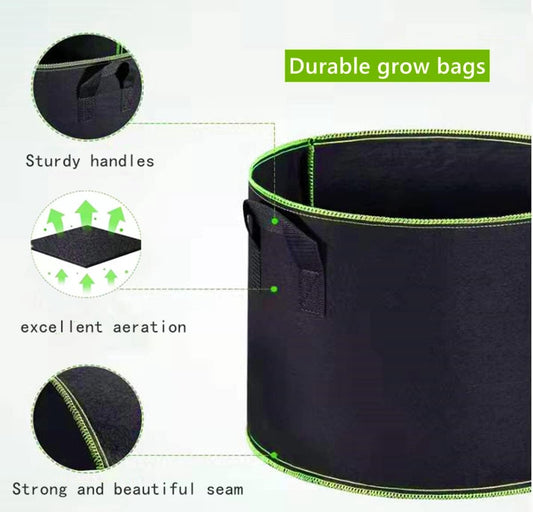 5 pieces - Plant growing bag - Grow bag - 10 Gallon - Grow pot - Plant bag - Sustainable - Reusable - Plant V1188-NK-BOL-560