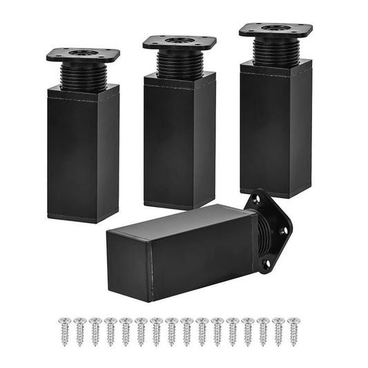 Furniture Legs - 4 Pieces - Table Legs - Aluminum Alloy - With Screws - Square - Sofa Leg Support Accessories V1188-NK-BOL-564