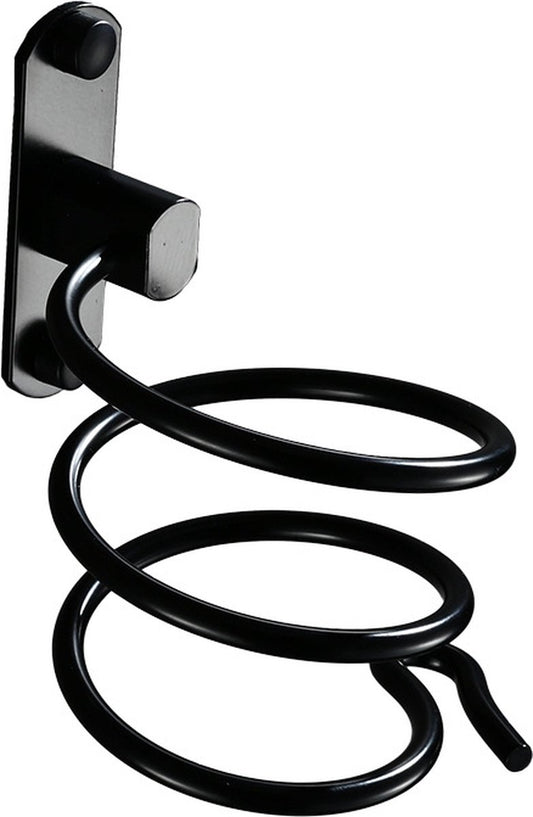 Hairdryer holder - Hairdryer holder - Hairdryer holder - Black - Aluminum - Wall mount - Universal - V1188-NK-BOL-571
