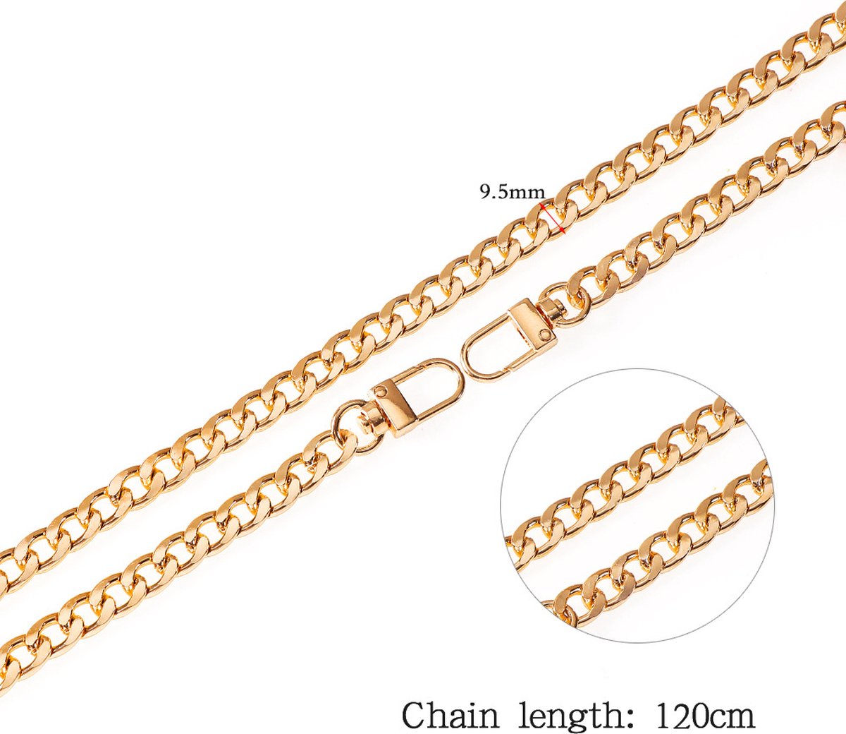 Pieces - Metal Chain - Chain - Bag Strap Chain - Bag Strap - Shoulder Strap - Handbag Strap - Bag Belt - V1188-NK-BOL-573