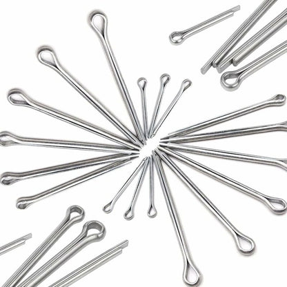 Split pins - 150 pieces - 15 different sizes - stainless steel - silver - for small mechanic repairs V1188-NK-BOL-578