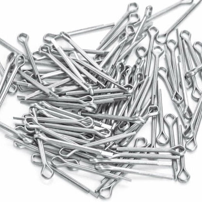 Split pins - 150 pieces - 15 different sizes - stainless steel - silver - for small mechanic repairs V1188-NK-BOL-578