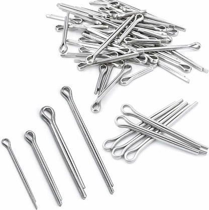 Split pins - 150 pieces - 15 different sizes - stainless steel - silver - for small mechanic repairs V1188-NK-BOL-578