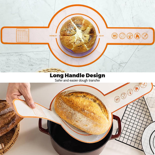 3 Pieces Oven Baking Mat - Bread Sling - Multifunctional - Silicone - Sling Baking Mat with Long Handle - V1188-NK-BOL-58