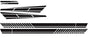 Car sticker - 6 pieces/3 pairs/1 set - Stripe side sticker - Graphic sticker - PET - Black - For car V1188-NK-BOL-581