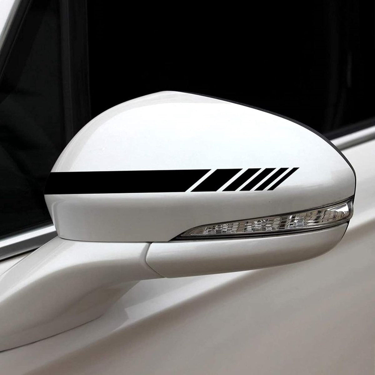 Car sticker - 6 pieces/3 pairs/1 set - Stripe side sticker - Graphic sticker - PET - Black - For car V1188-NK-BOL-581