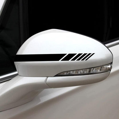 Car sticker - 6 pieces/3 pairs/1 set - Stripe side sticker - Graphic sticker - PET - Black - For car V1188-NK-BOL-581