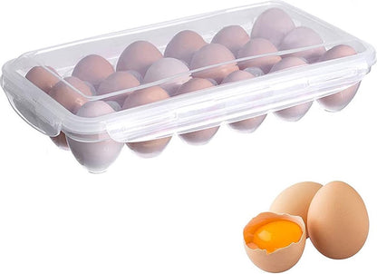 Egg carton, 18 racks refrigerator egg storage box with lid, egg rack, egg holder for refrigerator, egg V1188-NK-BOL-596