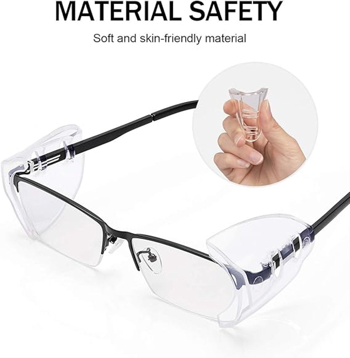 pieces - Side shield protection - side shields - Eye protection - with left and right signs - for small V1188-NK-BOL-597