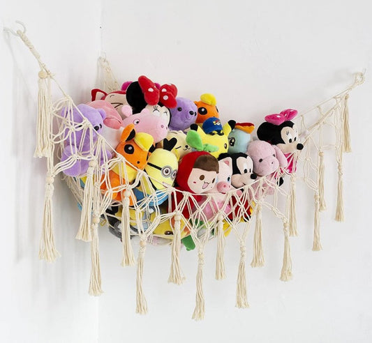 Toy Hammock - Net Bag - White - Hammocks - Stuffed Animal Hammock Storage Stuffed Animal Net Bag - Storage V1188-NK-BOL-604