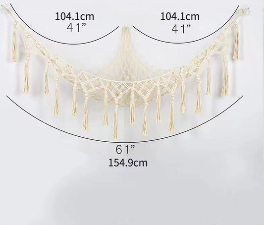 Toy Hammock - Net Bag - White - Hammocks - Stuffed Animal Hammock Storage Stuffed Animal Net Bag - Storage V1188-NK-BOL-604