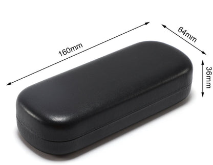 Glasses case - glasses case for men and women - sturdy case - sunglasses case - black - PU - 160*64*36mm V1188-NK-BOL-607