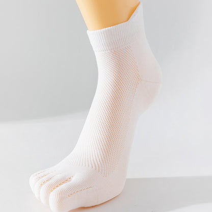 Pairs - Toe Socks - Yoga Socks - Runner Toe Socks - Black, White - Socks - Men's Socks - Size 41-44 - Solid V1188-NK-BOL-608