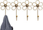 4 pieces - Hanging hooks - iron - imitation gold - 16*8.5 cm - Coat hooks - Key hooks - Wall hooks - Kitchen V1188-NK-BOL-61