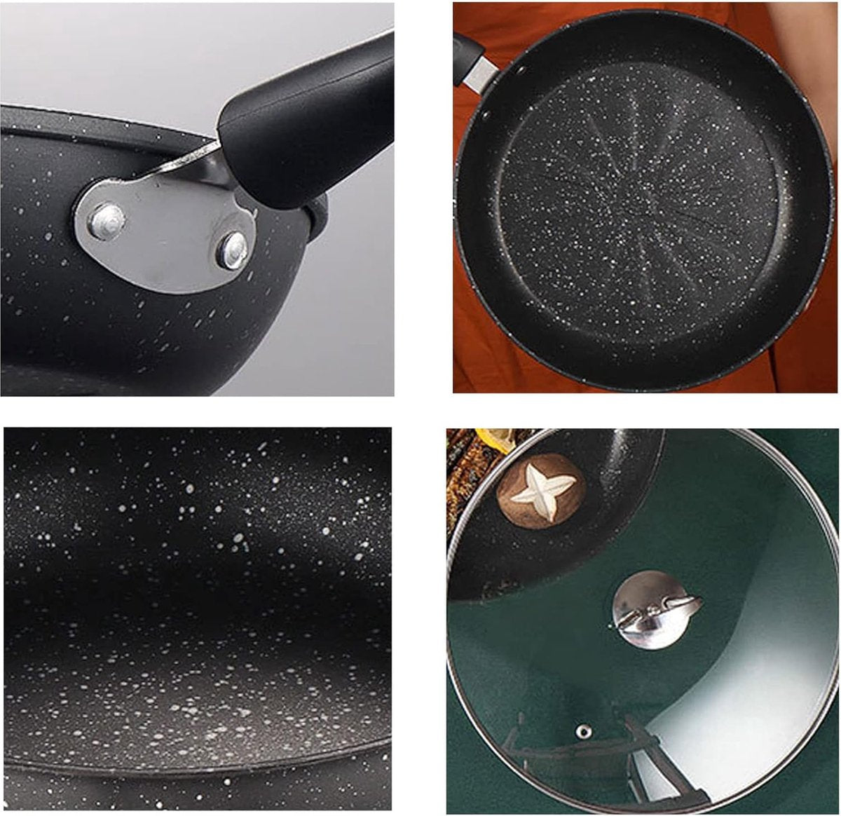 Frying pan - 12cm - Skillet - iron - black - even conduction - Non-stick - Ergonomic handle - for various V1188-NK-BOL-615