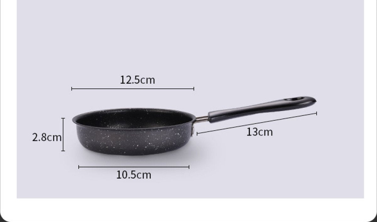 Frying pan - 12cm - Skillet - iron - black - even conduction - Non-stick - Ergonomic handle - for various V1188-NK-BOL-615