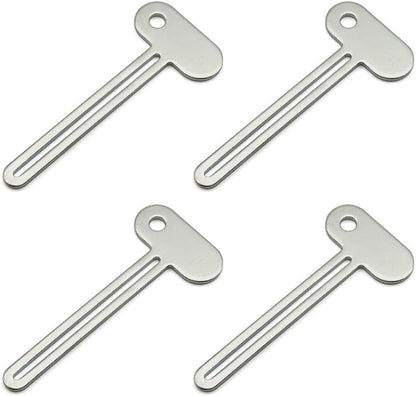 Toothpaste Squeezer - 4 pieces - Tube Squeezer - Stainless steel - silver - key-shaped - Environmentally V1188-NK-BOL-617
