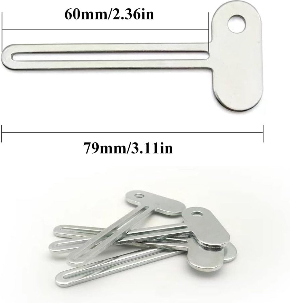 Toothpaste Squeezer - 4 pieces - Tube Squeezer - Stainless steel - silver - key-shaped - Environmentally V1188-NK-BOL-617