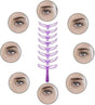 8 pieces - 8in1 Eyebrow stencil - eyebrow template - eyebrow stamp - make-up aid - purple - plastic - V1188-NK-BOL-620