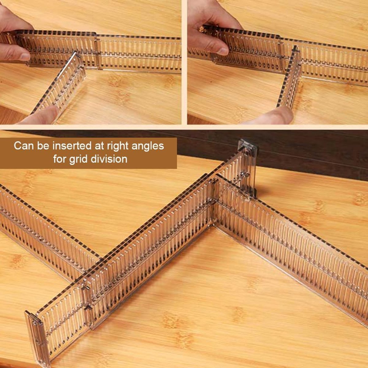 Drawer divider - 4 pieces - Drawer divider - Drawer organizer - Adjustable/extendable (27.5-51 cm) - For V1188-NK-BOL-622